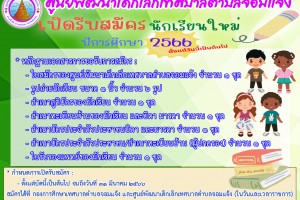 รูปภาพ : ศูนย์พัฒนาเด็กเล็กเทศบาลตำบลจอมแจ้ง เปิดรับสมัครนักเรียน ระดับชั้นปฐมวัย ปีการศึกษา 2566