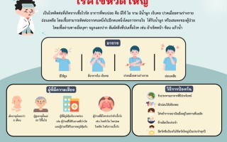 ประชาสัมพันธ์ มาตรการเฝ้าระวังและผลกระทบต่อสุขภาพจากโรคไข้หวัดใหญ่