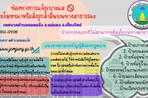 รูปภาพ : ประชาสัมพันธ์ ช่องทางการแจ้งเบาะแส ป้ายโฆษณาหรือสิ่งรุกล้ำอื่นบนทางสาธารณะ