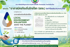รูปภาพ : ประชาสัมพันธ์เชิญชวนประชาชนตำบลขี้เหล็ก อำเภอแม่แตง จังหวัดเชียงใหม่ สมัครเป็น  “อาสาสมัครท้องถิ่นรักษ์โลก (อถล.) ประจำปีงบประมาณ พ.ศ.2568”