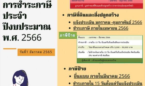 จดหมายข่าว การชำระภาษีประจำปีงบประมาณ พ.ศ. 2566